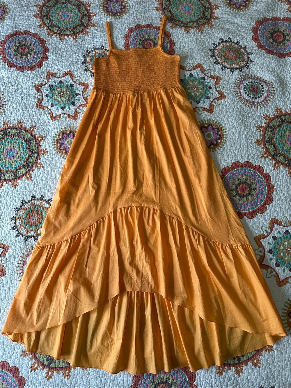 Laundry By Shelli Segal Orange Tiered Maxi Sundress - NEW